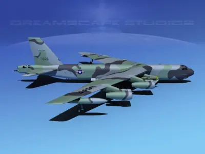 Boeing B-52H Stratofortress V02 3D model