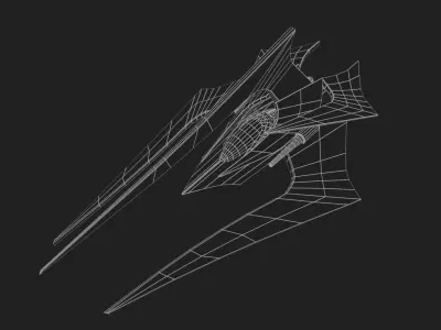Spacecraft initiator Low-poly 3D model