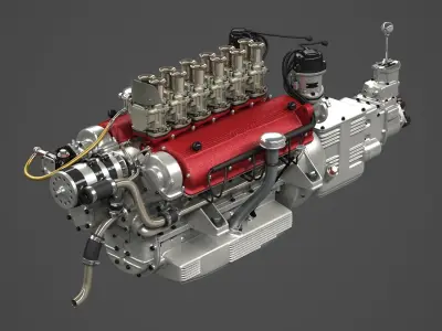 Ferrari 250 TR Engine - 3 liter - 2nd version 3D model