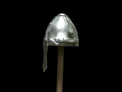 Medieval Nomad helmet 2 Low-poly 3D model