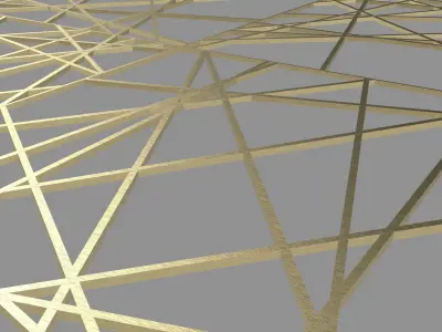 Gold Decorative Panel 6 Free 3D model