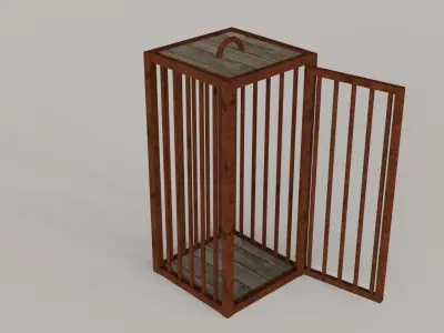 Medieval Cages Gibbets - Low-poly PBR Low-poly 3D model