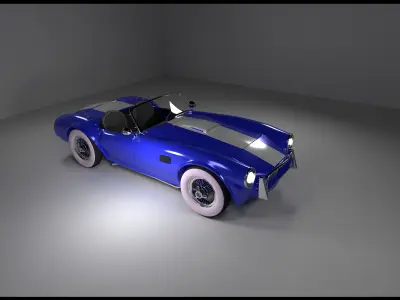 old model car Free low-poly 3D model