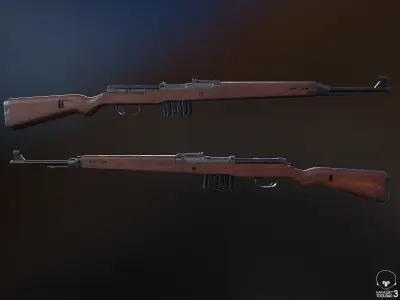 Gewehr 43 Rifle Low-poly 3D model