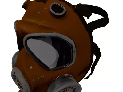 Vintage Military Gas Mask PBR 3D model