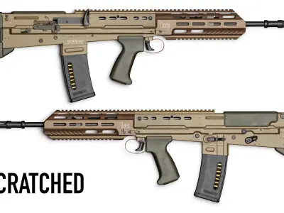 L85A3 Low-poly 3D model