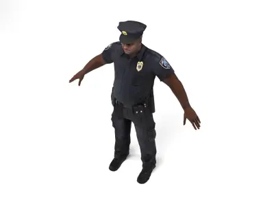 Policeman 2 Low-poly 3D model