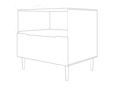 Wood Nightstands  Free low-poly 3D model