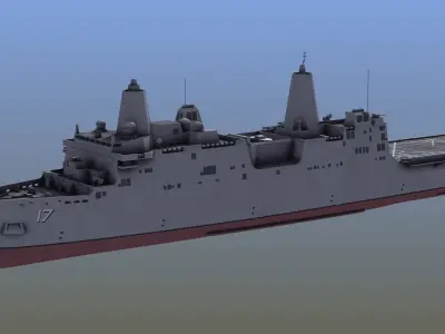 San Antonio LPD Assault Ship 3D model