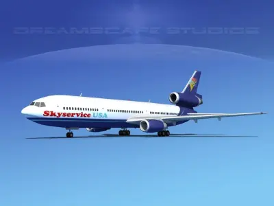 Douglas DC-10 Skyservice USA 3D model