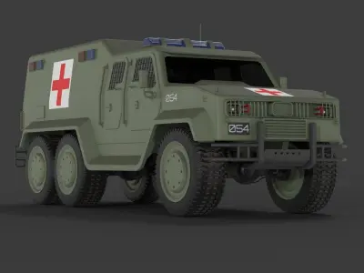 Military ambulance 3D model