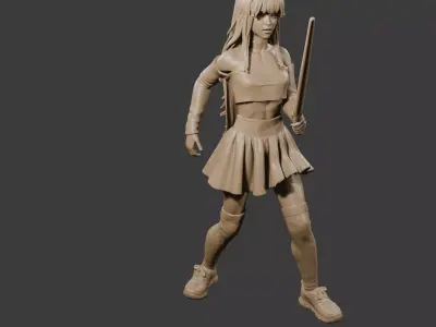Petite Sci-Fi Sword Wielder 3D print model