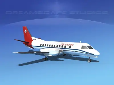 SAAB SF340 Crossair 3D model