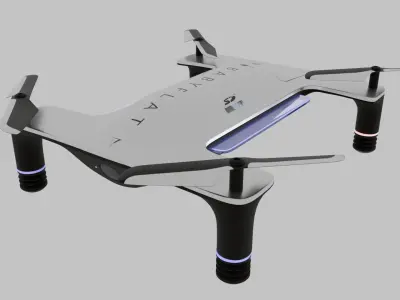 Drone taiwanese prototype Low-poly 3D model