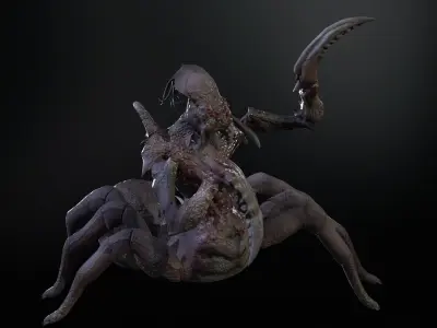 Spider Monster Low-poly 3D model