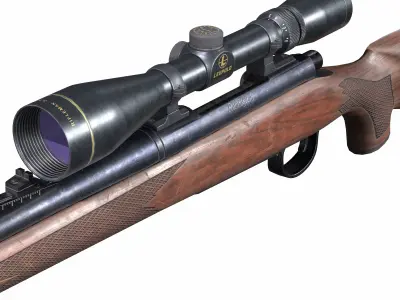 Remington Model 700 Low-poly 3D model