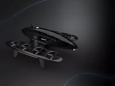 Ghost X V3 eVTOL aircraft 3D model