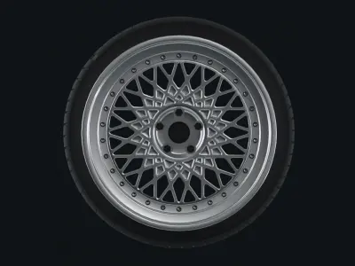 BBS wheel 3D Model Low-poly 3D model
