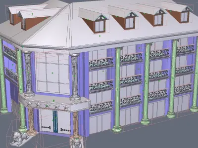 Exotic hotel 3D model