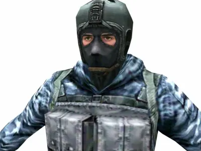 R5 Face mask Army Soldier Low-poly 3D model