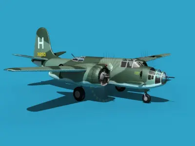 Douglas A-20E Havoc V01 3D model