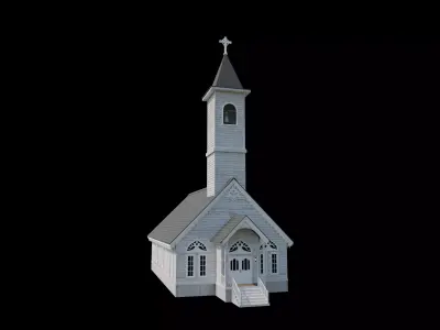 Small wood Church 3D model