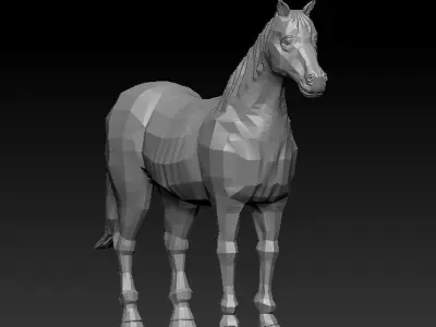 3D HORSE LOWPOLY Low-poly 3D model