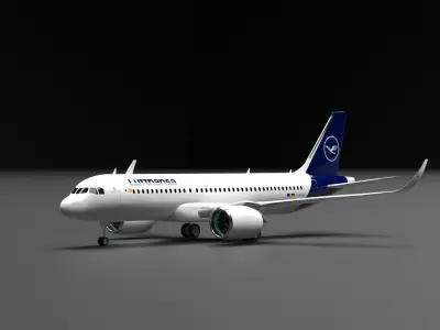Airbus A320 NEO Lufthansa Livery 3D model