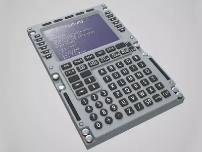 Multipurpose Control and Display Unit Low-poly 3D model