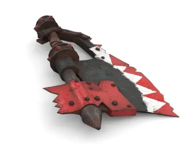 Orc Battle Axe 2 Low-poly 3D model