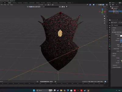  fantasy crystal shield game ready  PRB 3D model Low-poly 3D model