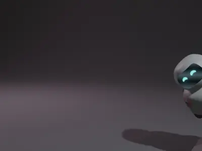 Robot Low-poly 3D model 33