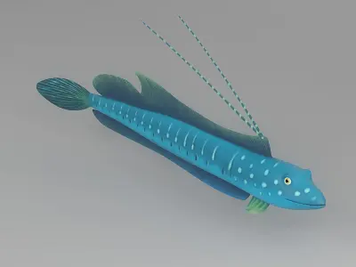 Cartoon Fish 4 Low-poly 3D model