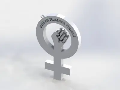 Feminism pendant 3D print model