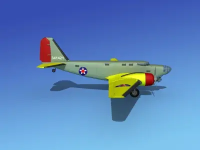 Douglas B-18A Bolo V07 3D model