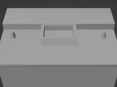 Car Battery Low-poly 3D model