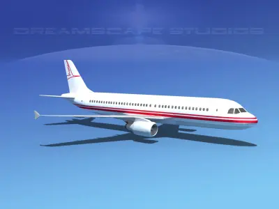 Airbus A320 LP Corporate 3 Low-poly 3D model