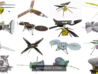 space collection spacecraft with two propellers 