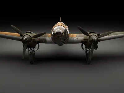 Heinkel He 111 german bomber 3D model