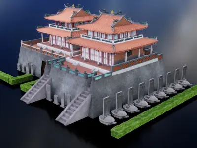 Taiwan Historic site Chihkan Tower 3D model