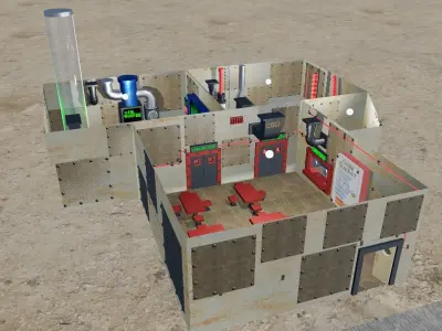 Chum Bucket Complete Rooms 3D model