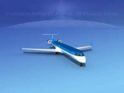 Bombardier CRJ1000 Estonian Air 3D model