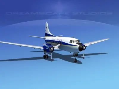 Martin 404 Southern Airways 2 3D model