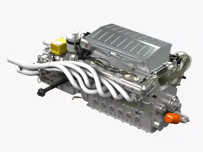 Ferrari 312P V12 Engine - 3 liter 3D model
