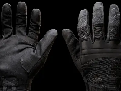 Tactical Gloves 033 Low-poly 3D model
