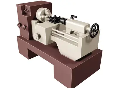 Marvelous Lathe Toy Low-poly 3D model