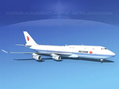 Boeing 747-8I Jumbo Jet China 3D model