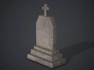 Gravestones Old Tombstones Low-poly 3D model