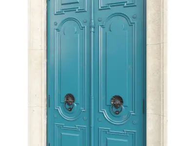 Entrance classic door 98 3D model