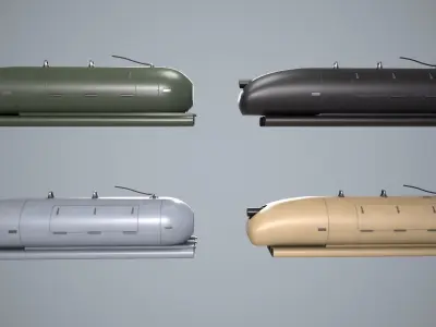  FN Herstal RMP Machine Gun Pod Low-poly 3D model